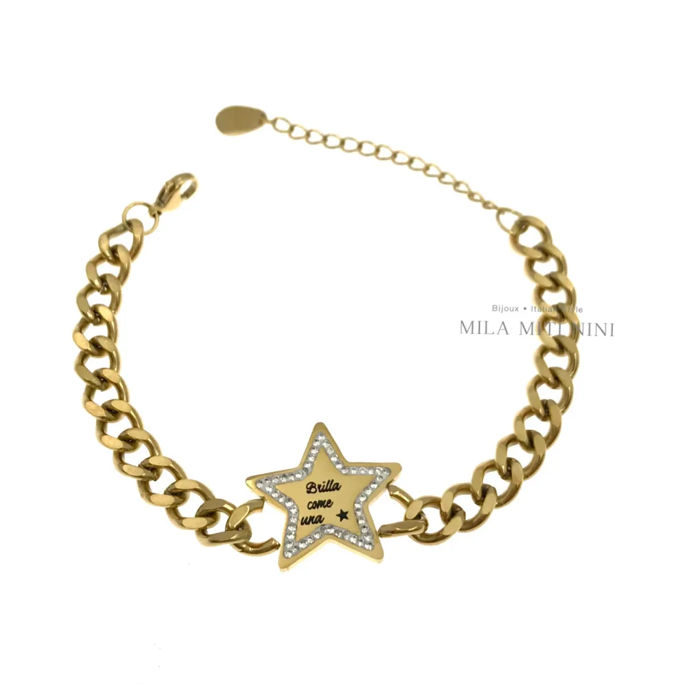 Brilla come una Stella-Bracciale in Acciaio con Chiusura - BAC413-1378