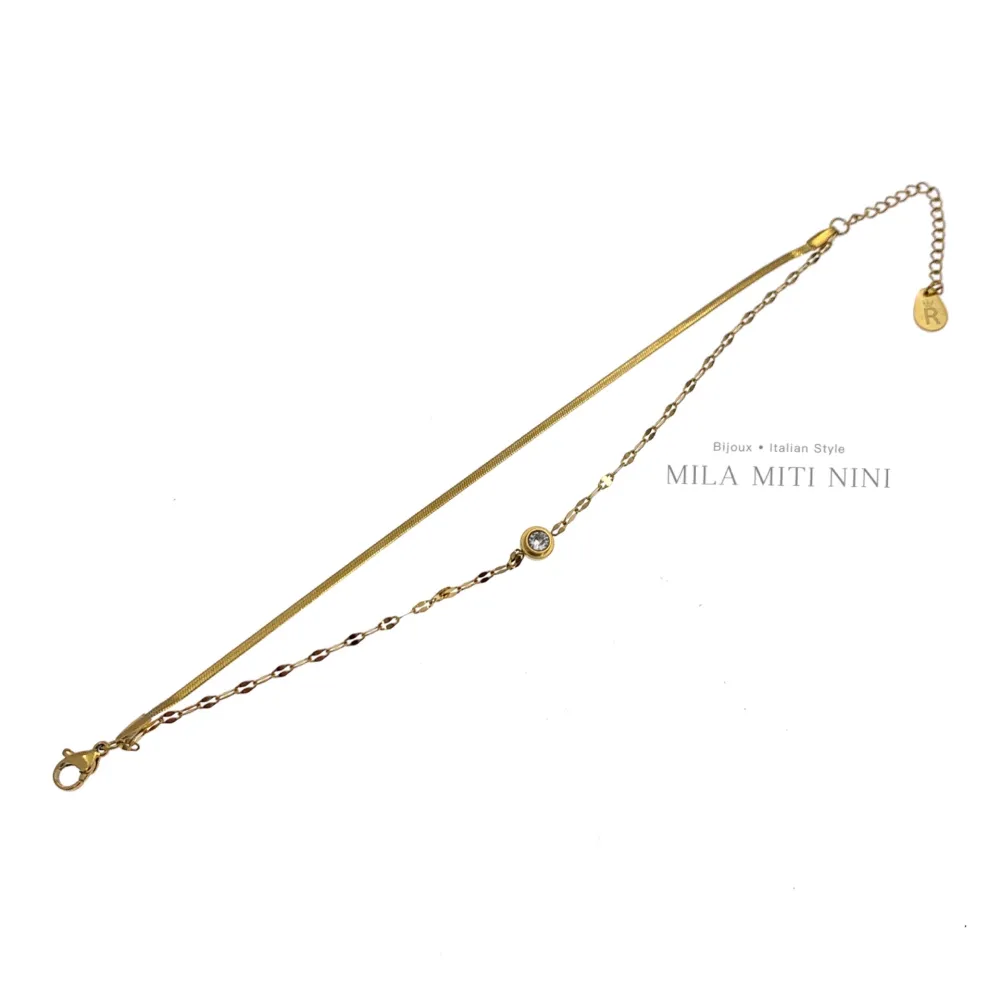 Doppio con P.luce-Bracciale in Acciaio con Chiusura - BAC413-1552