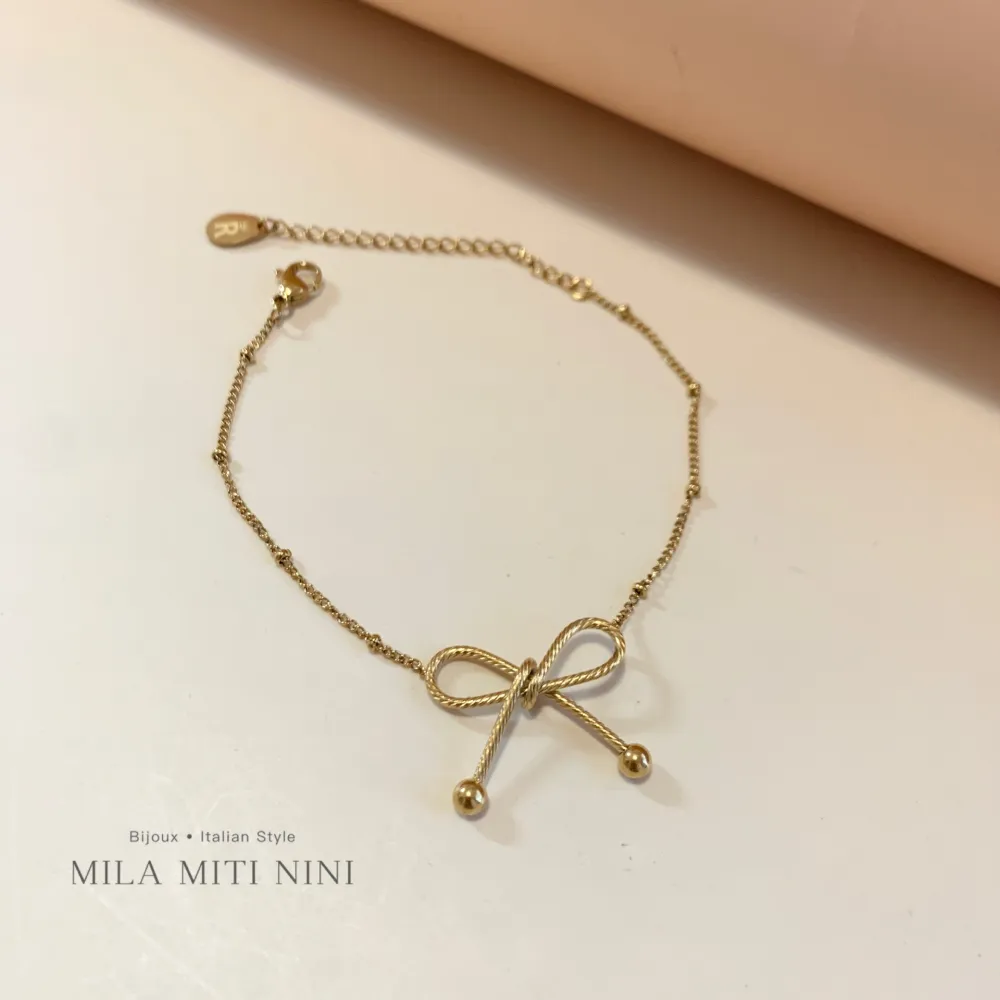 Fiocco-Bracciale in Acciaio con Chiusura - BAC-413-1573