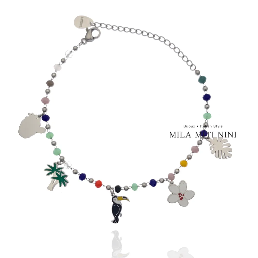 Tropicale Tucano Palma-Bracciale in Acciaio con Chiusura - BAC-413-1822