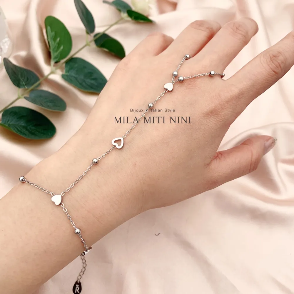 Cuore Vuoto-Baciamano in Acciaio - BAC-413-1853 Modello I