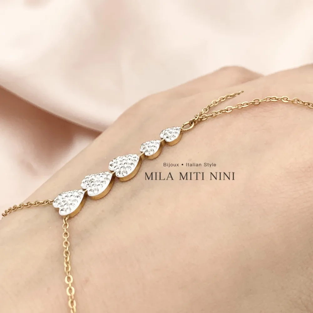 Cuore con Strass-Baciamano in Acciaio - BAC-413-1912