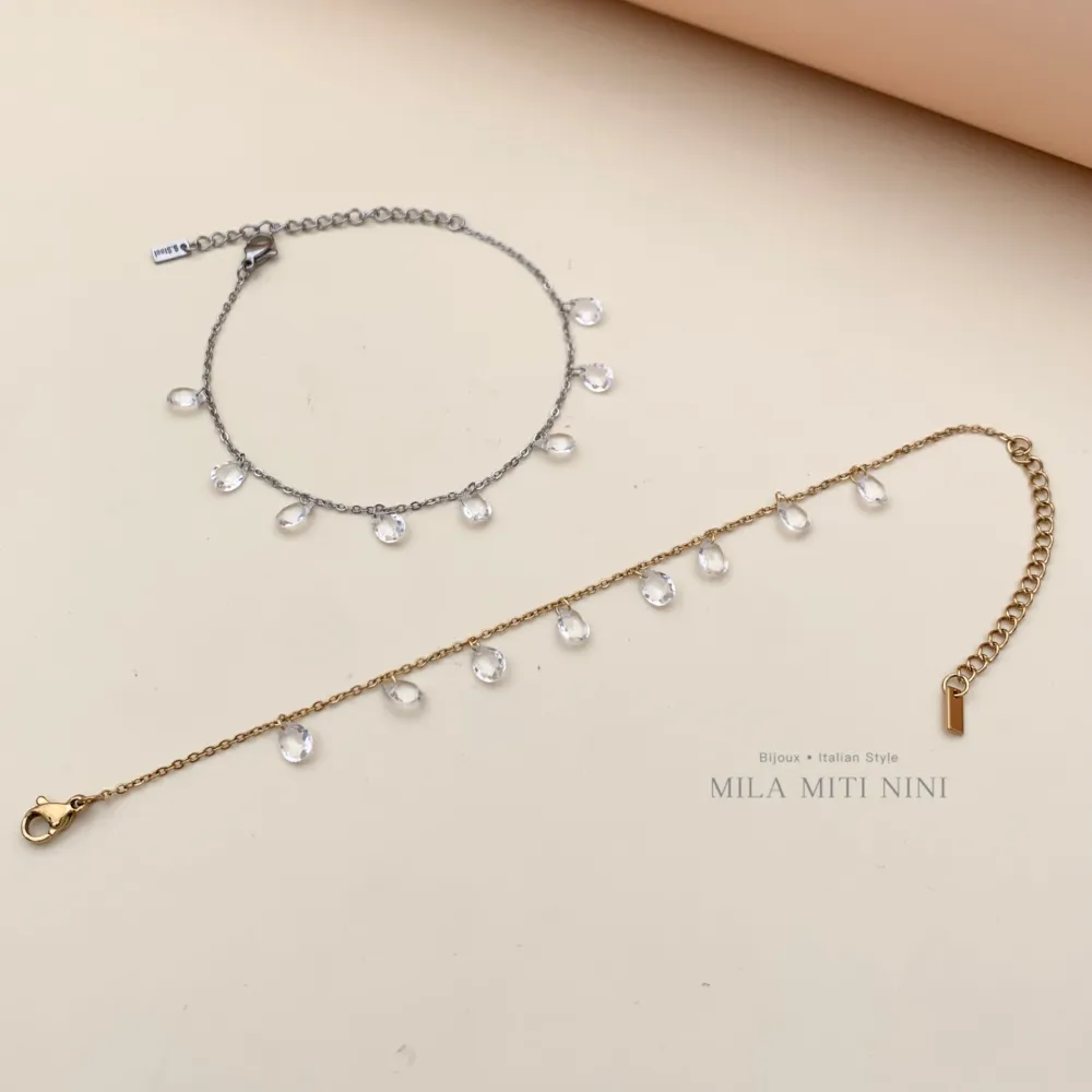 BAC413-2405-P.luci a Goccia-Bracciale in Acciaio - BAC413-2405