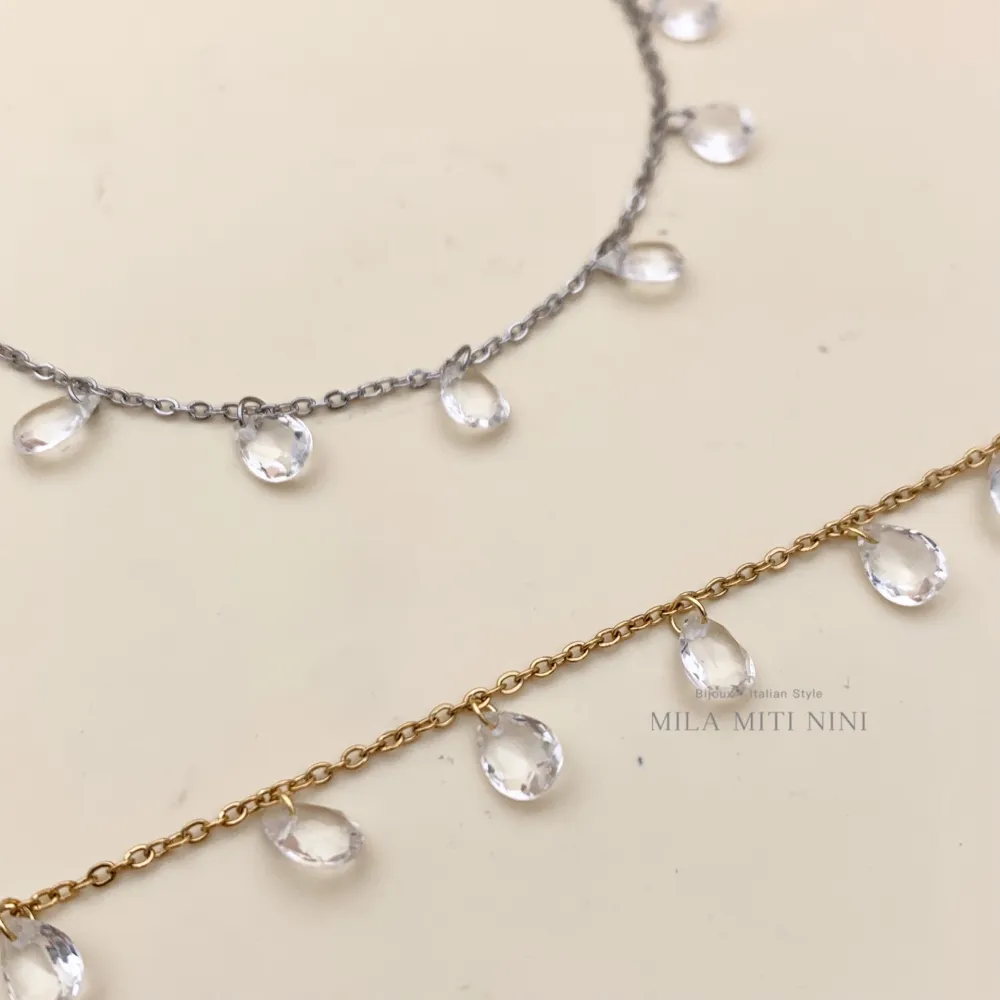 BAC413-2405-P.luci a Goccia-Bracciale in Acciaio - BAC413-2405