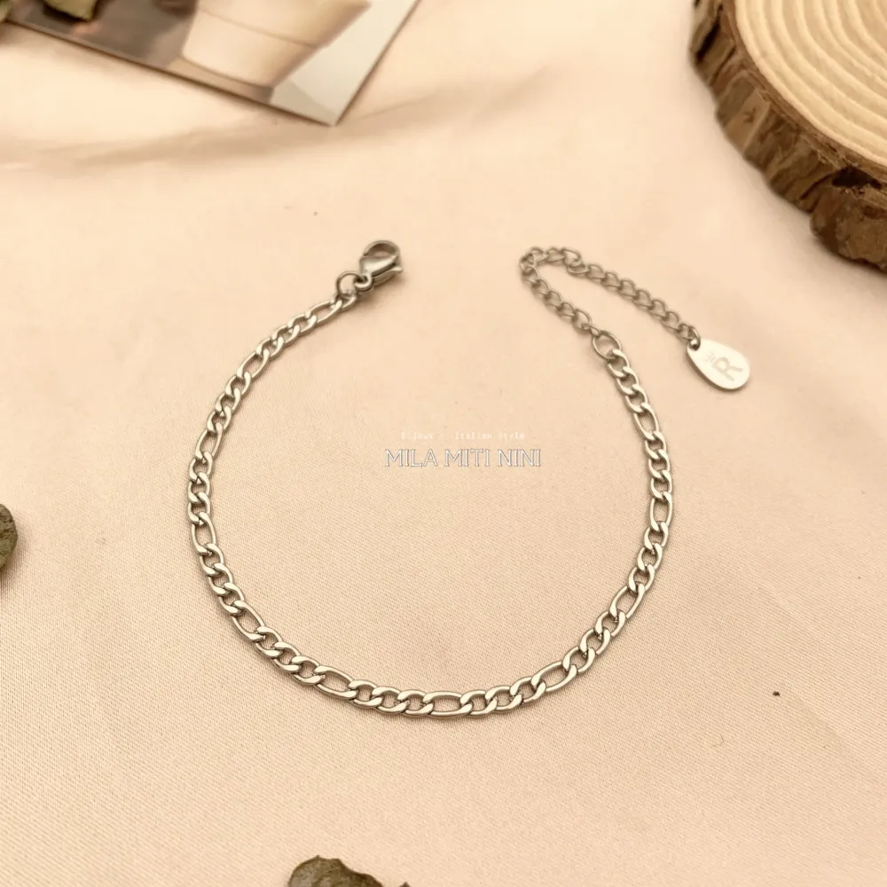 BAC413-2414-Catena 3mm-Bracciale in Acciaio - BAC413-2414