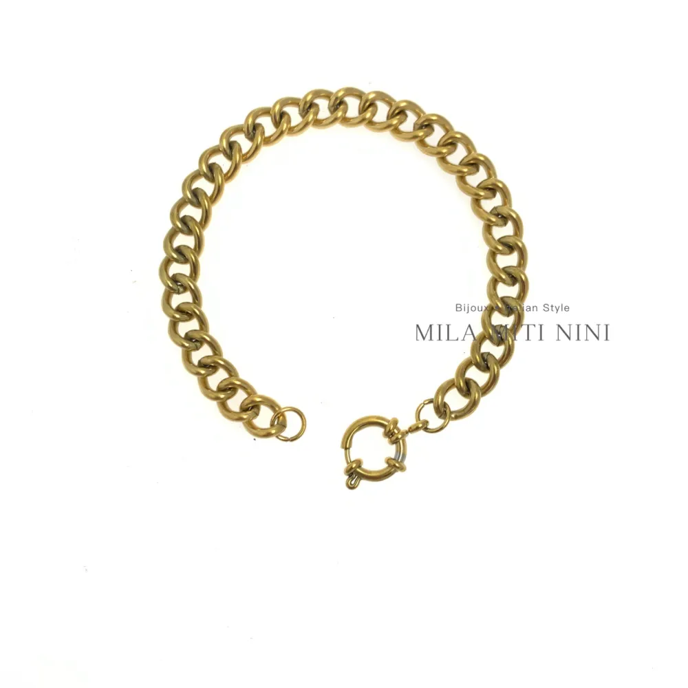 Groumette 8mm-Bracciale in Acciaio con Chiusura - BAC-413-2514