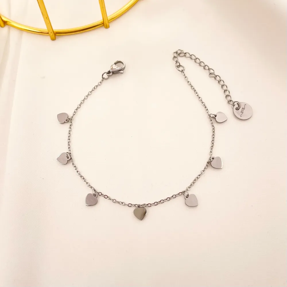 Cuore Cuorecino-Bracciale in Acciaio con Chiusura - BAC-413-2845