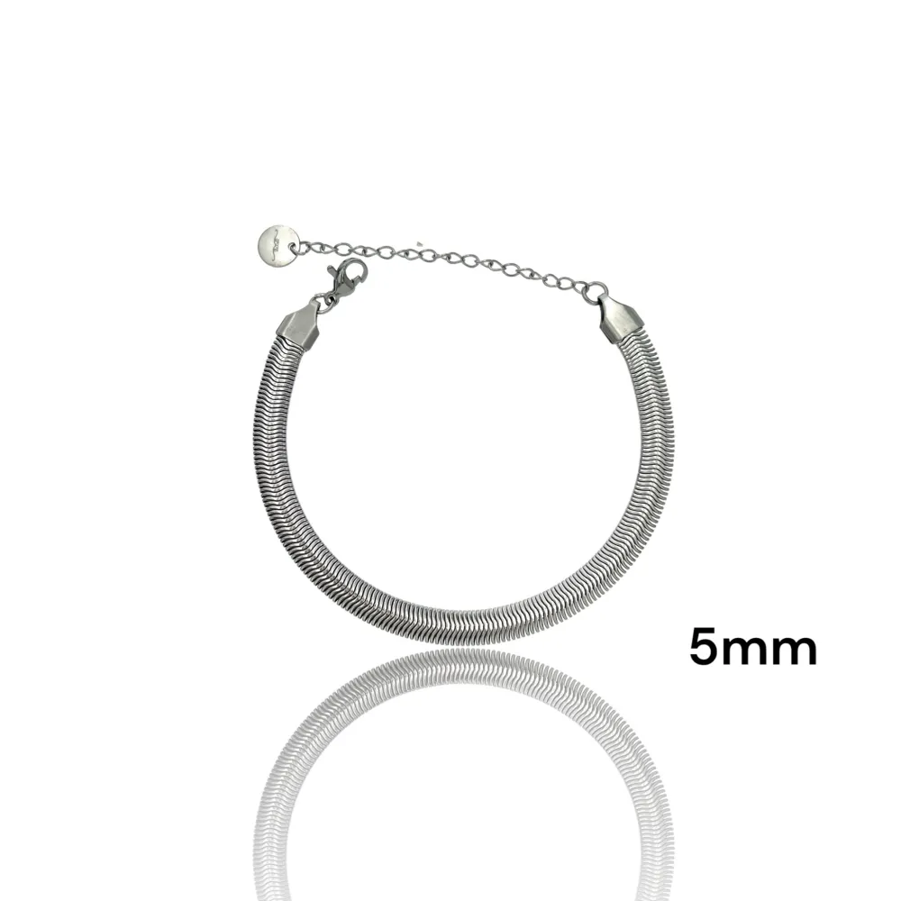 Serpente 5mm -Bracciale in Acciaio - BAC-413-3126A