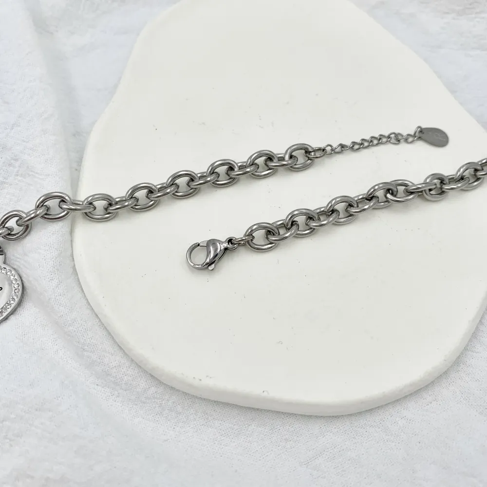 Grazie di Cuore-Bracciale in Acciaio con Chiusura - BAC-413-404 Grazie