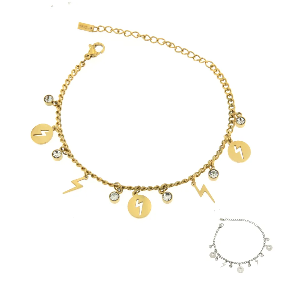 BAC7213-Fulmine- Bracciale in Acciaio - BAC-413-827