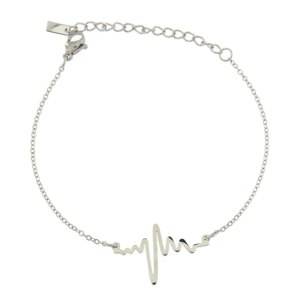 BAC6782-Battito Cuore-Bracciale con Chiusura in Acciaio - BAC6782-Battito Cuore-Bracciale con Chiusura in Acciaio