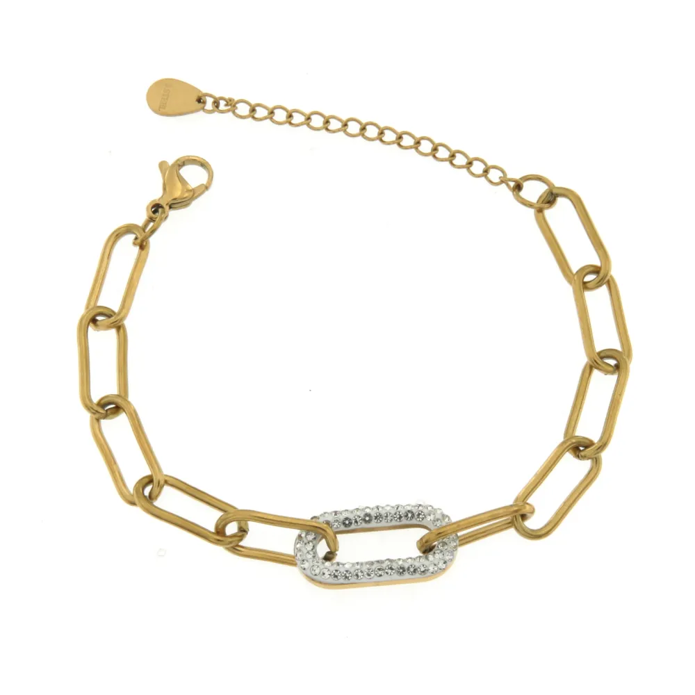 BAC7070-Ovale Piccolo-Bracciale in Acciaio - BAC7070-Ovale Piccolo-Bracciale in Acciaio