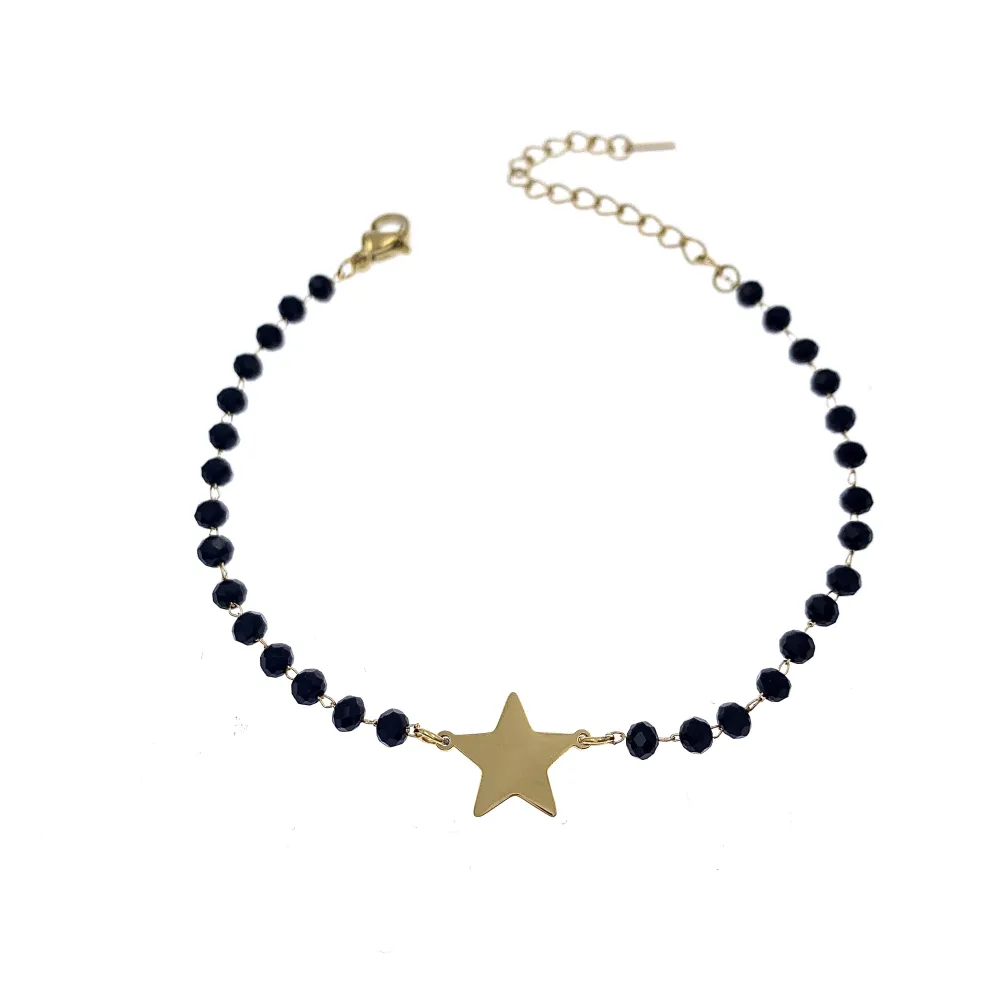 BAC7471-Rosario con Stella-Bracciale in Acciaio - BAC7471-Rosario con Stella-Bracciale in Acciaio