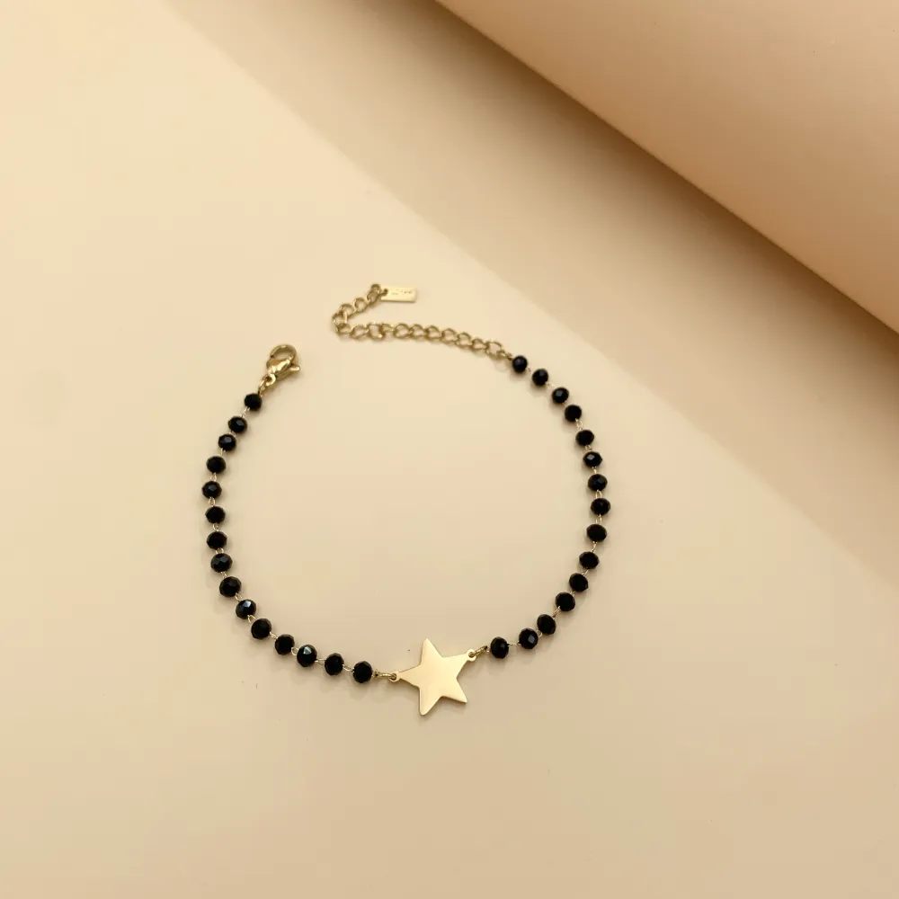 BAC7471-Rosario con Stella-Bracciale in Acciaio - BAC7471-Rosario con Stella-Bracciale in Acciaio