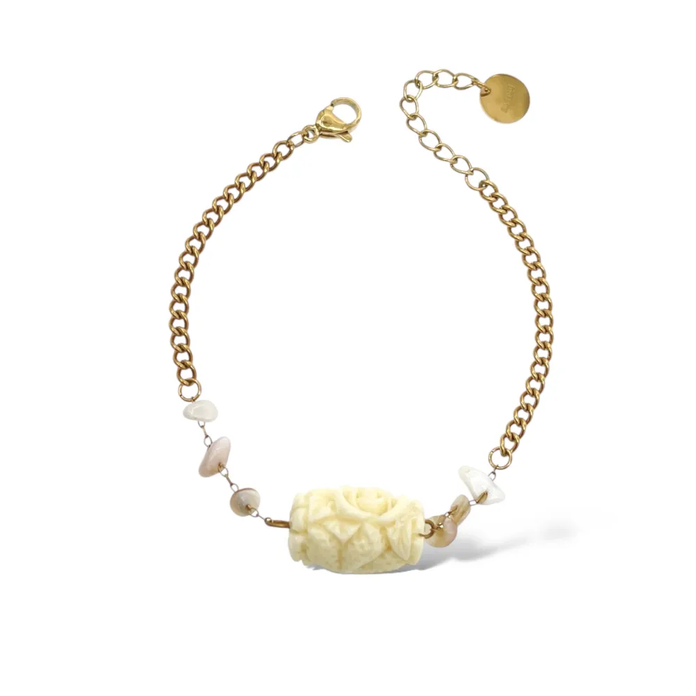 Ovale Fiore -Bracciale in Acciaio - BAC-765-15