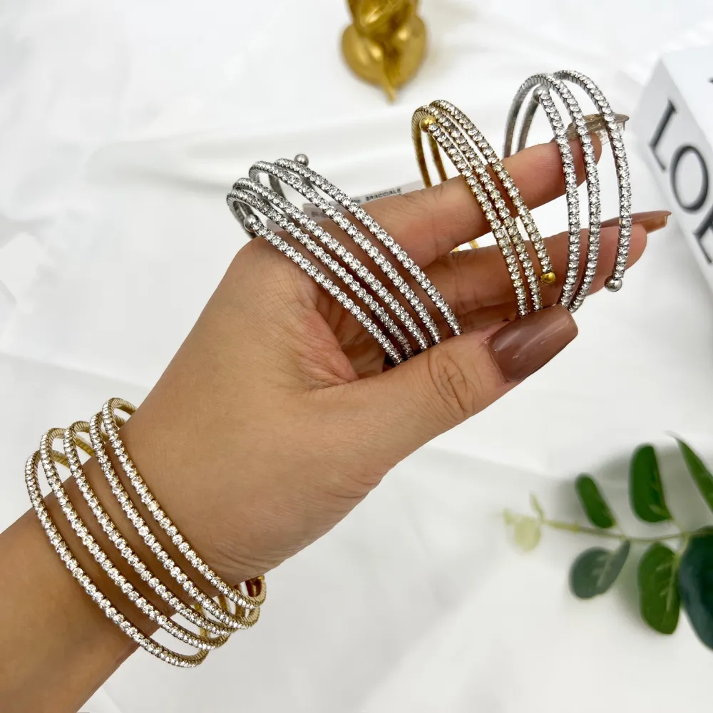 Tennis-Bracciale Rigido in Acciaio - BAR-103-AA3372B