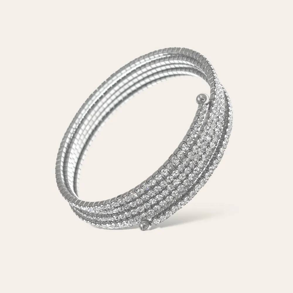 Tennis-Bracciale Rigido in Acciaio - BAR-103-AA3372B