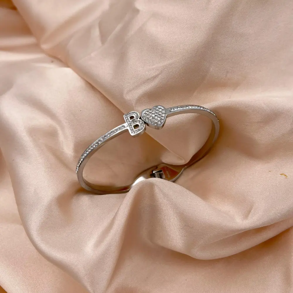 Iniziale-Bracciale Rigido in Acciaio - BAR413-1083