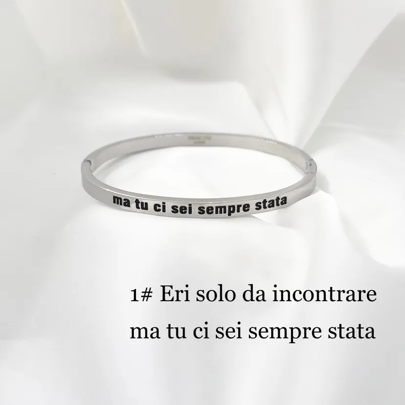 Eri solo da Incontrare-Bracciale Rigido con Le Frasi Smaltati i - BAR-413-B60 101#