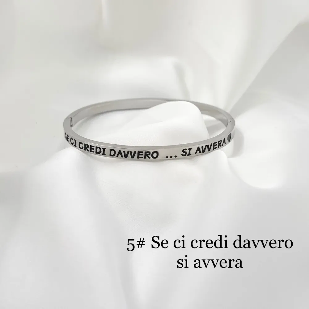 Se Tu ci Credi Davvero.. Si Avvera-Bracciale Rigido con Le Fras - BAR-413-B60 105#