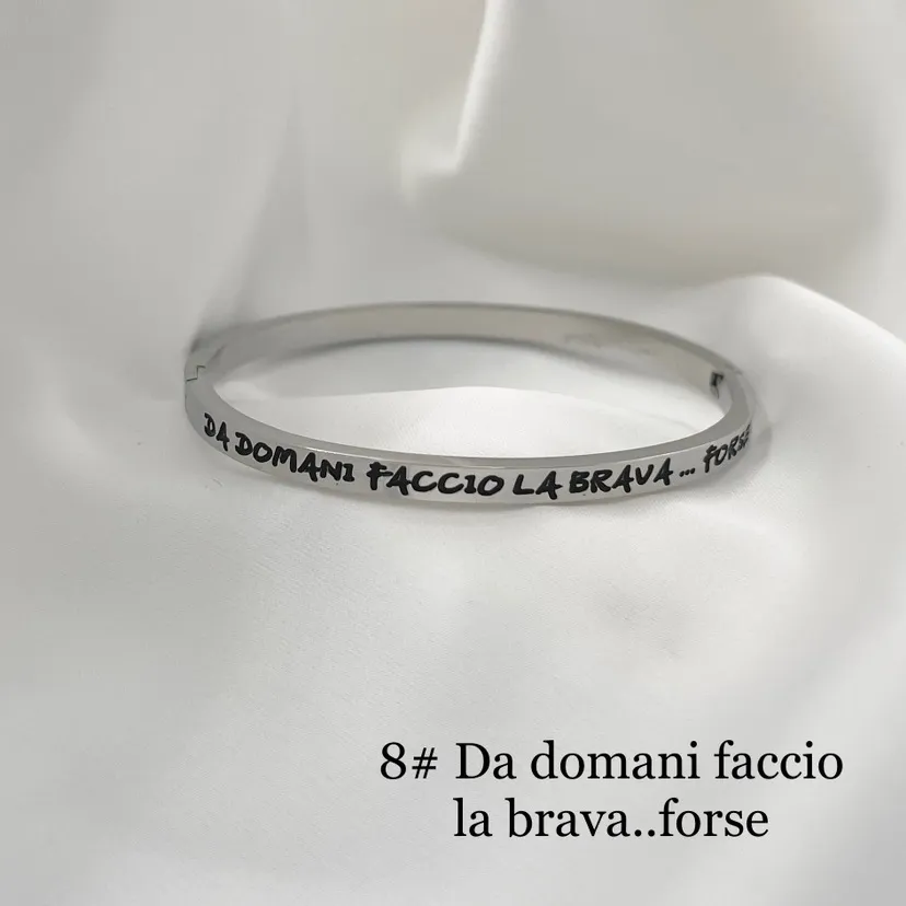 Da Domani faccio la brava…forse-Bracciale Rigido con Le Frasi S - BAR-413-B60 108#
