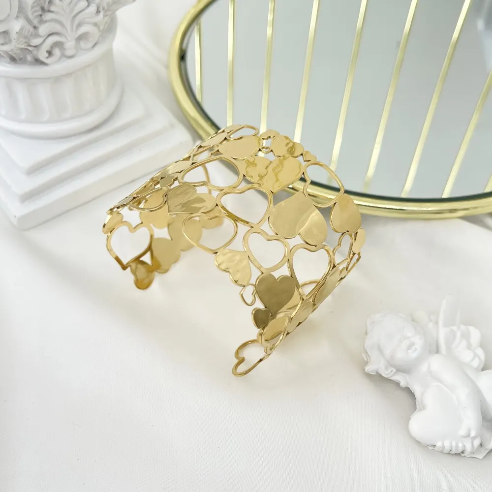 Cuore-Bracciale Rigido in Acciaio - BAR-732-227