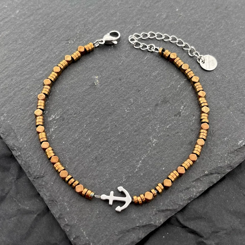 Ancora 4mm-Bracciale in Acciaio da Uomo - BAU-103-AA2518B 4mm