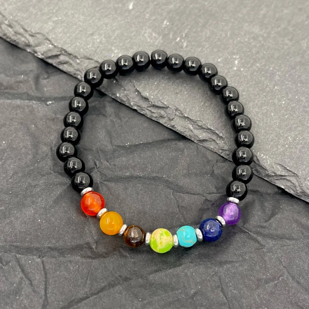 Pallina Semplice 6mm-Bracciale Elastico in Acciaio da Uomo - BAU-480-R30 6mm