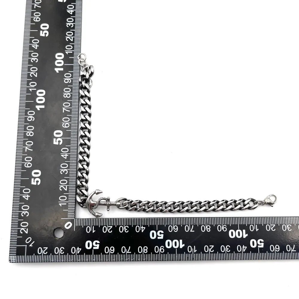 BAU6949-Ancora-Bracciale in Acciaio da Uomo - BAU-600-B109