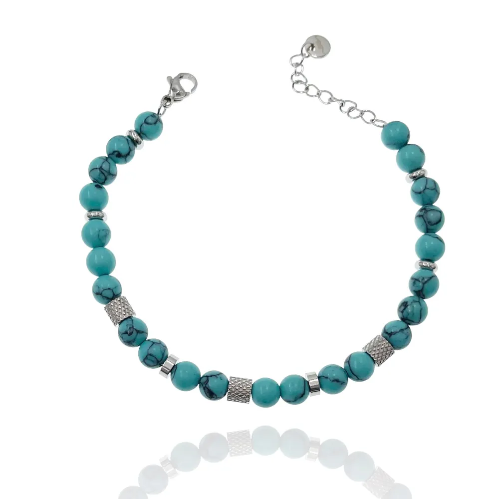 Pietrine-Bracciale in Acciaio da Uomo - BAU-600-B173