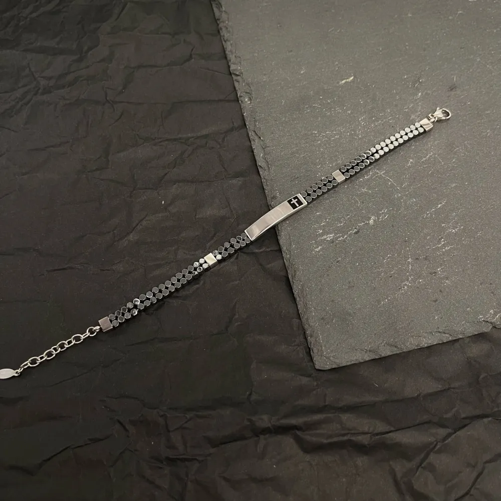 Croce -Bracciale in Acciaio da Uomo - BAU-600-BMB30029-18