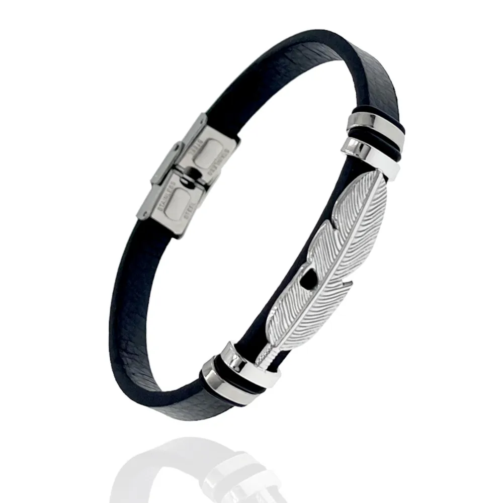 Piuma-Bracciale Uomo in Acciaio - BAU-600-H210