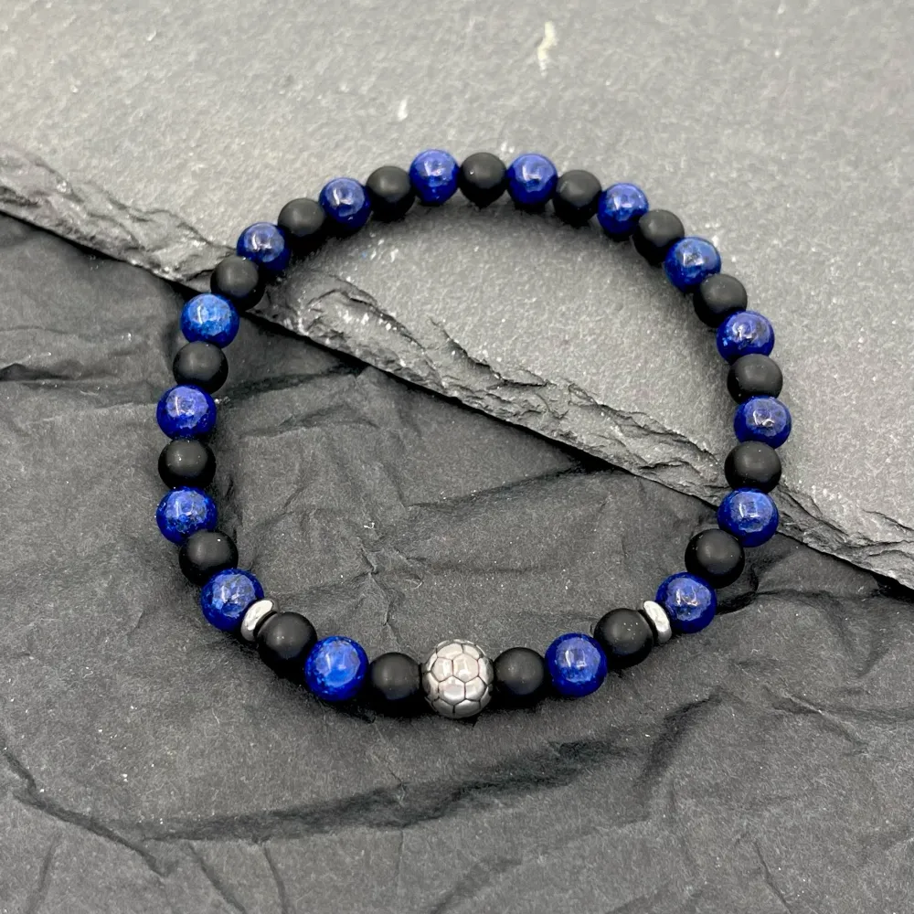 Pallone di Calcio-Bracciale Elastico in Acciaio da Uomo - BAU-600-H222 6mm