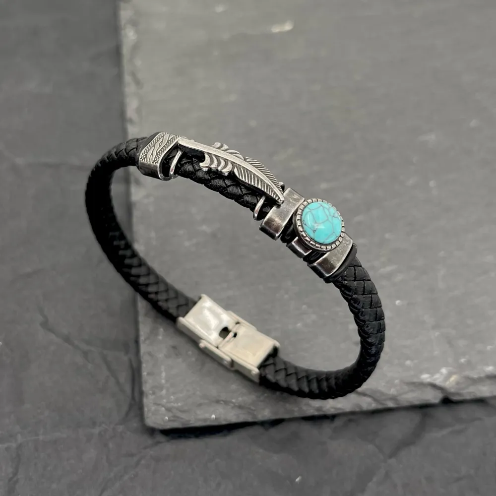 Piuma-Bracciale da Uomo in Acciaio - BAU-600-H263