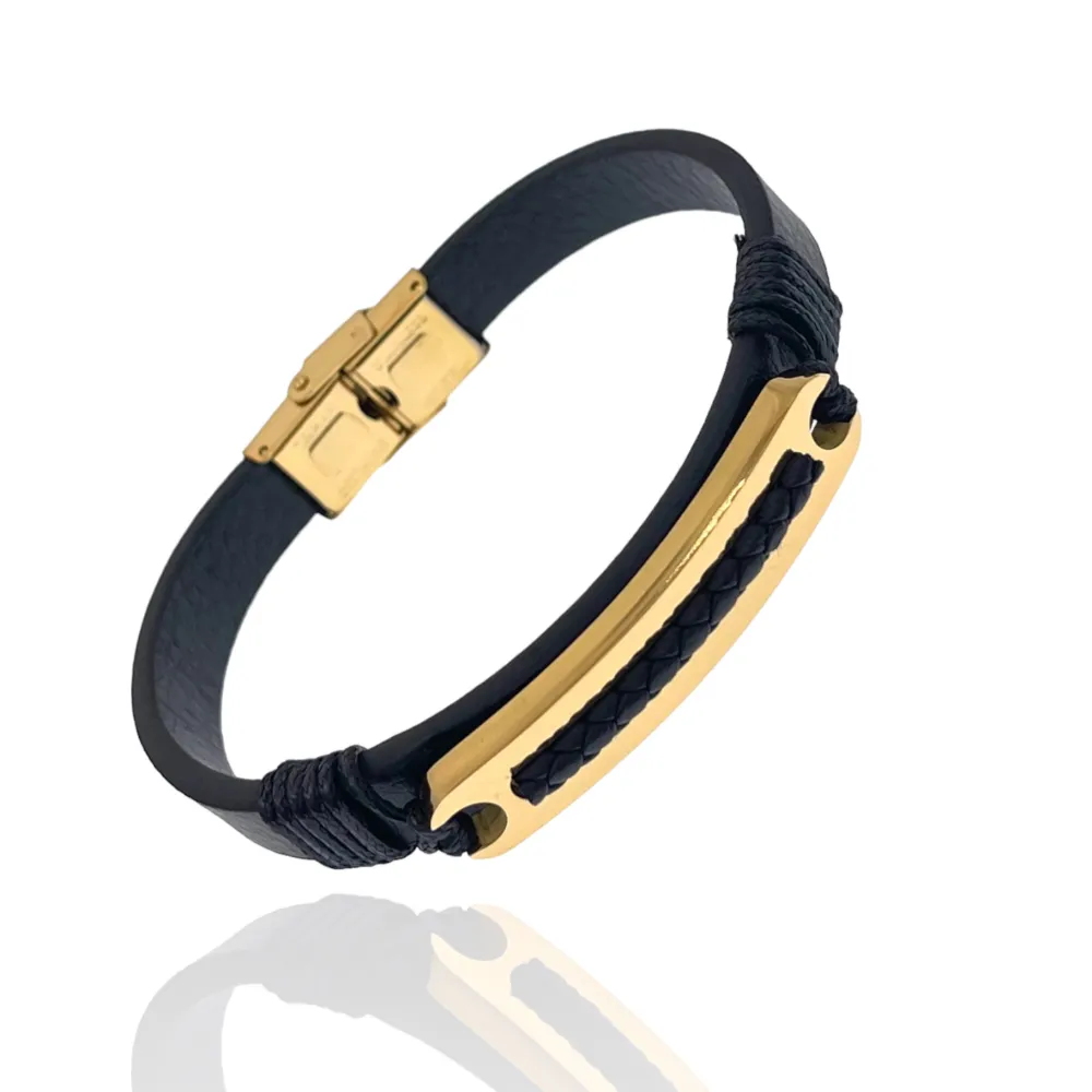 Semplice-Bracciale da Uomo in Acciaio - BAU-720-28