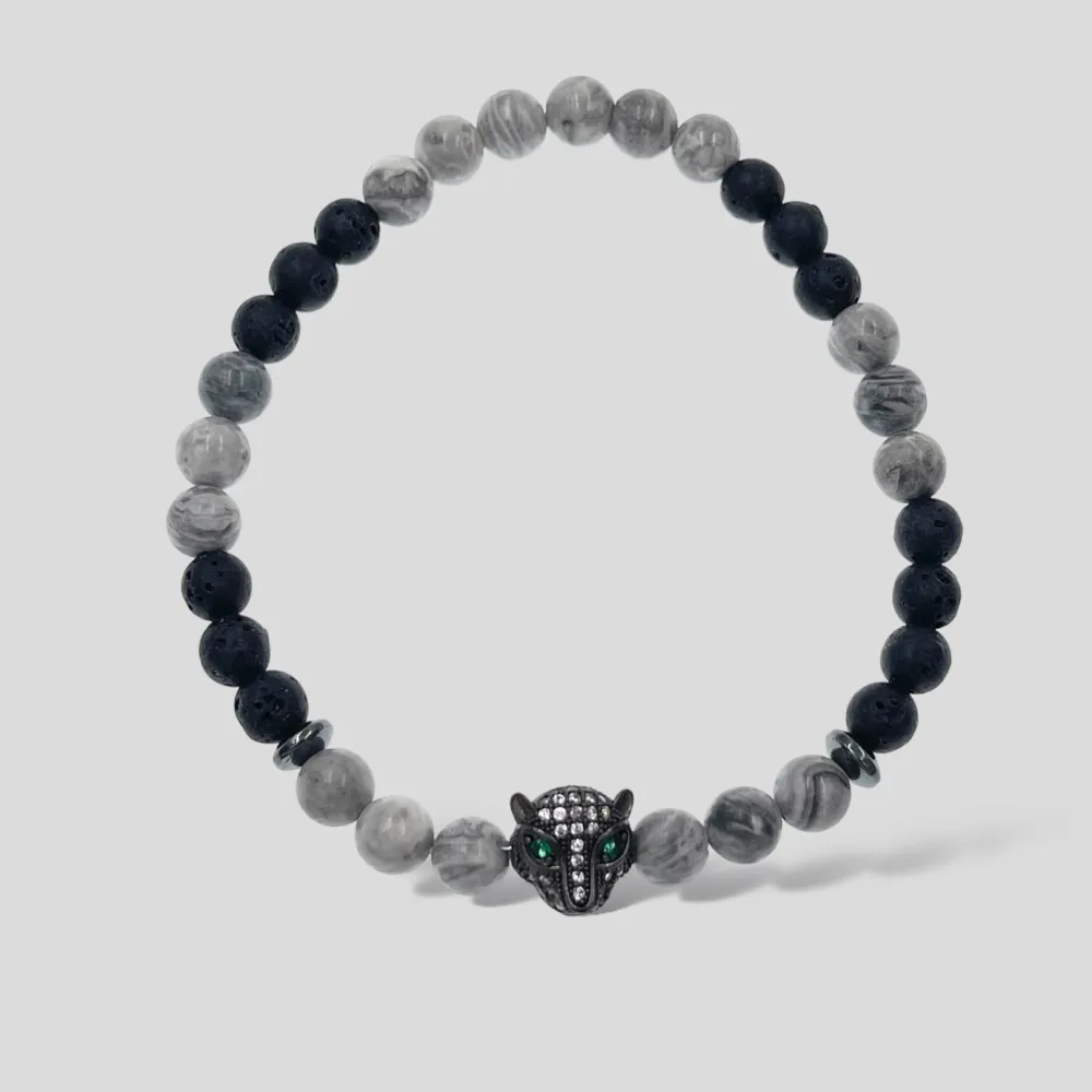 Pantera-Bracciale Elastico in Acciaio da Uomo - BAU-739-05 6mm