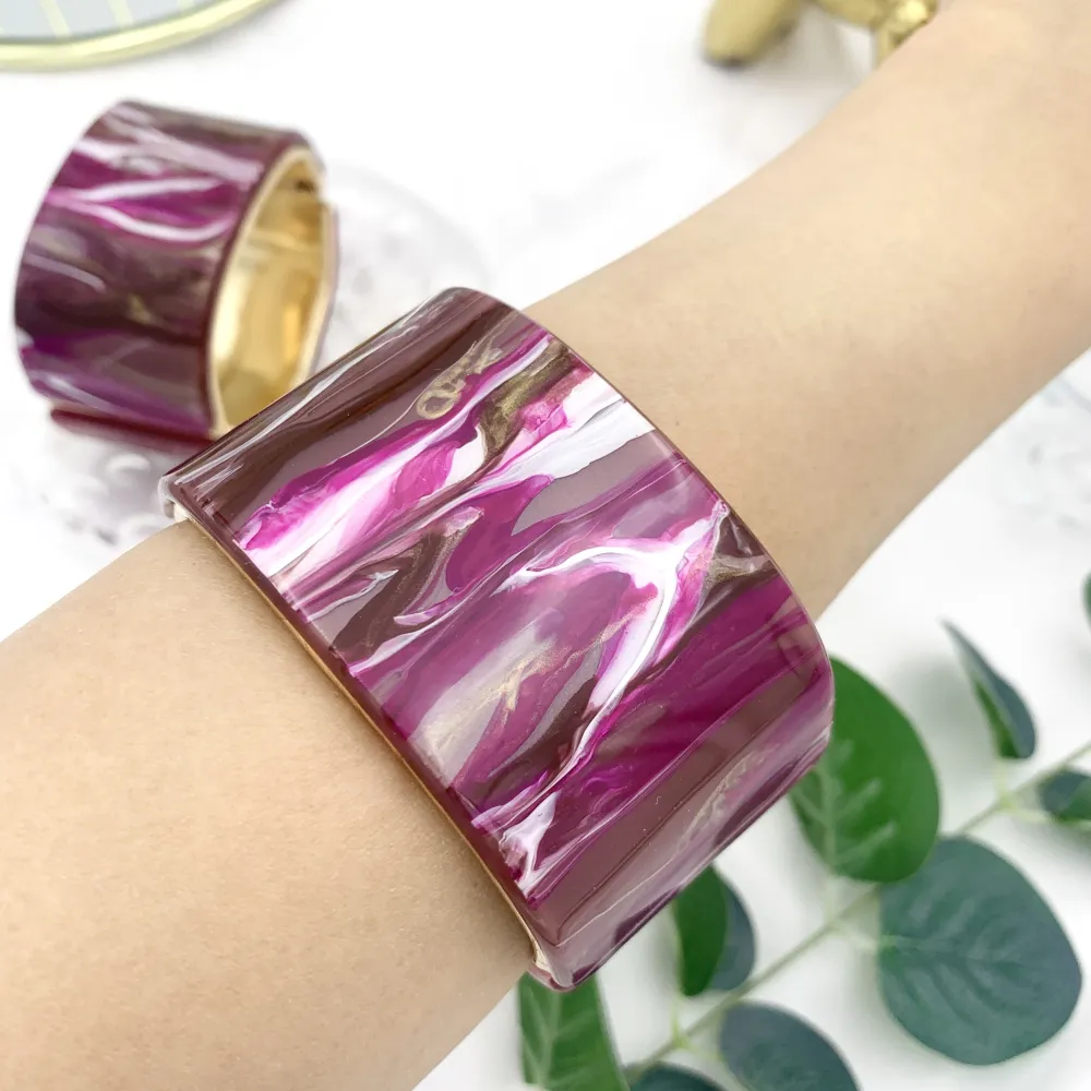 Fantasia-Bracciale Rigido Moda in Resina - BMM-1508