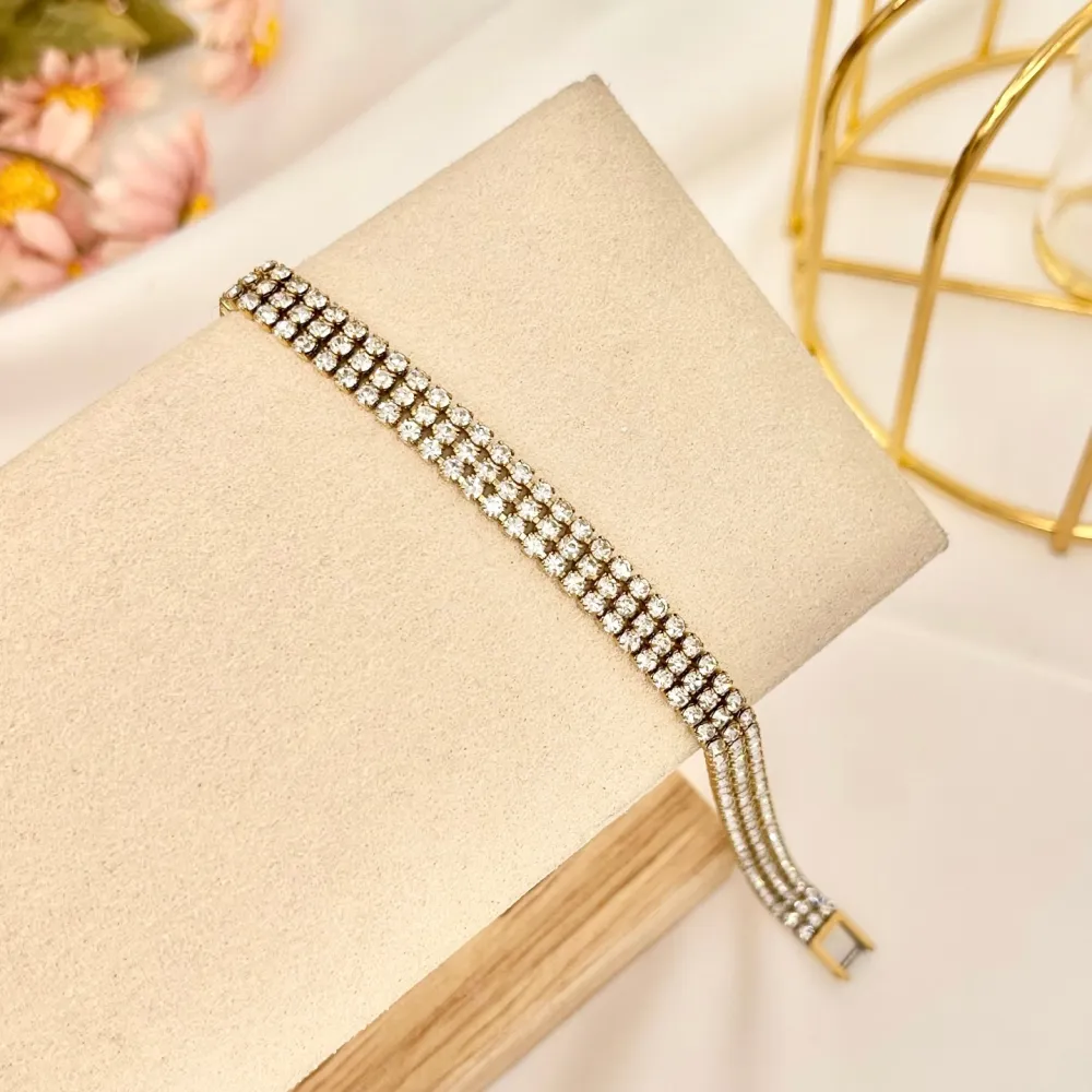 Tennis 2mm Tre Fili-Bracciale con Cubic Zirconia - BMZ-103-AA2660B 2mm Tre Fili