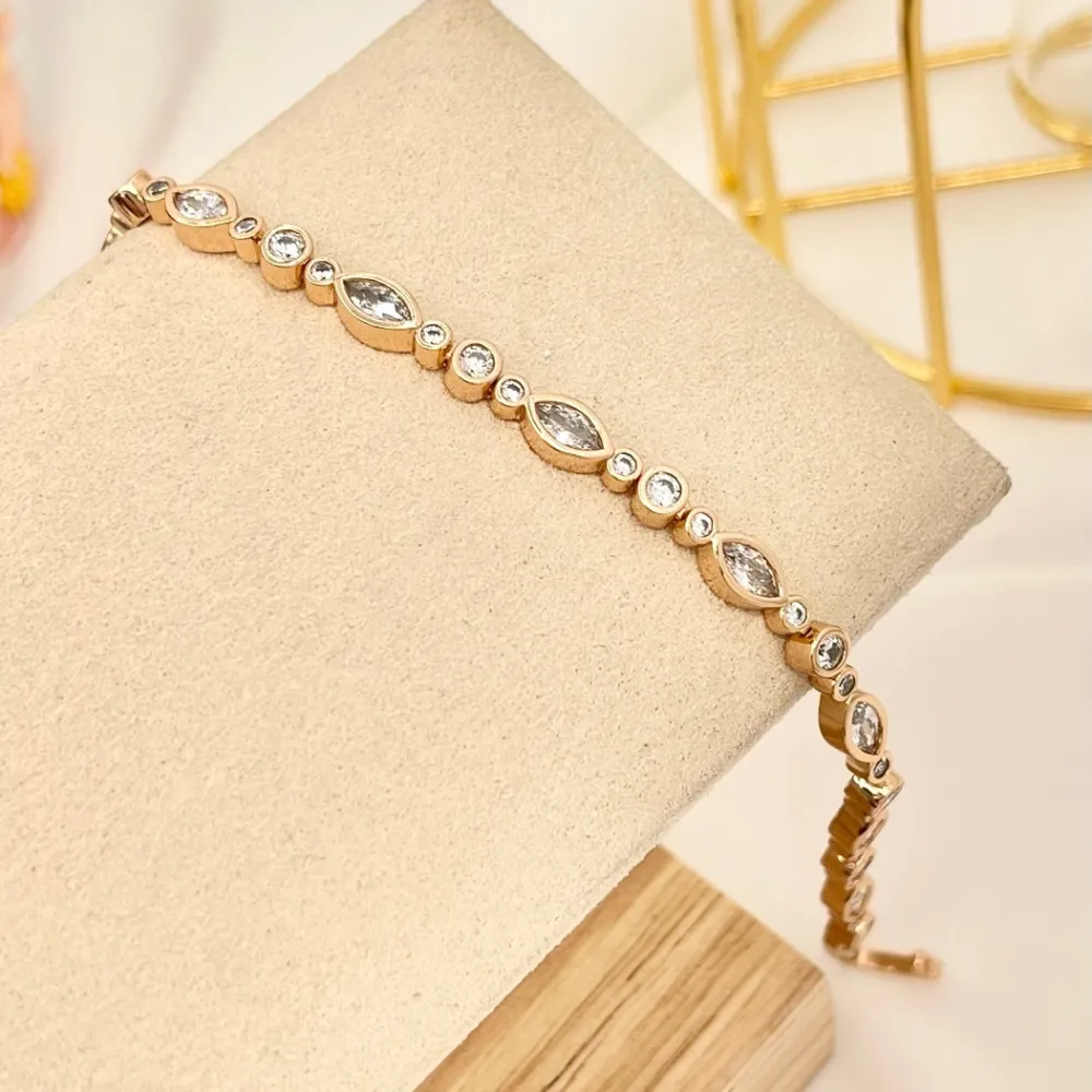 Tennis-Bracciale Tennis con Cubic Zirconia - BMZ-243-12