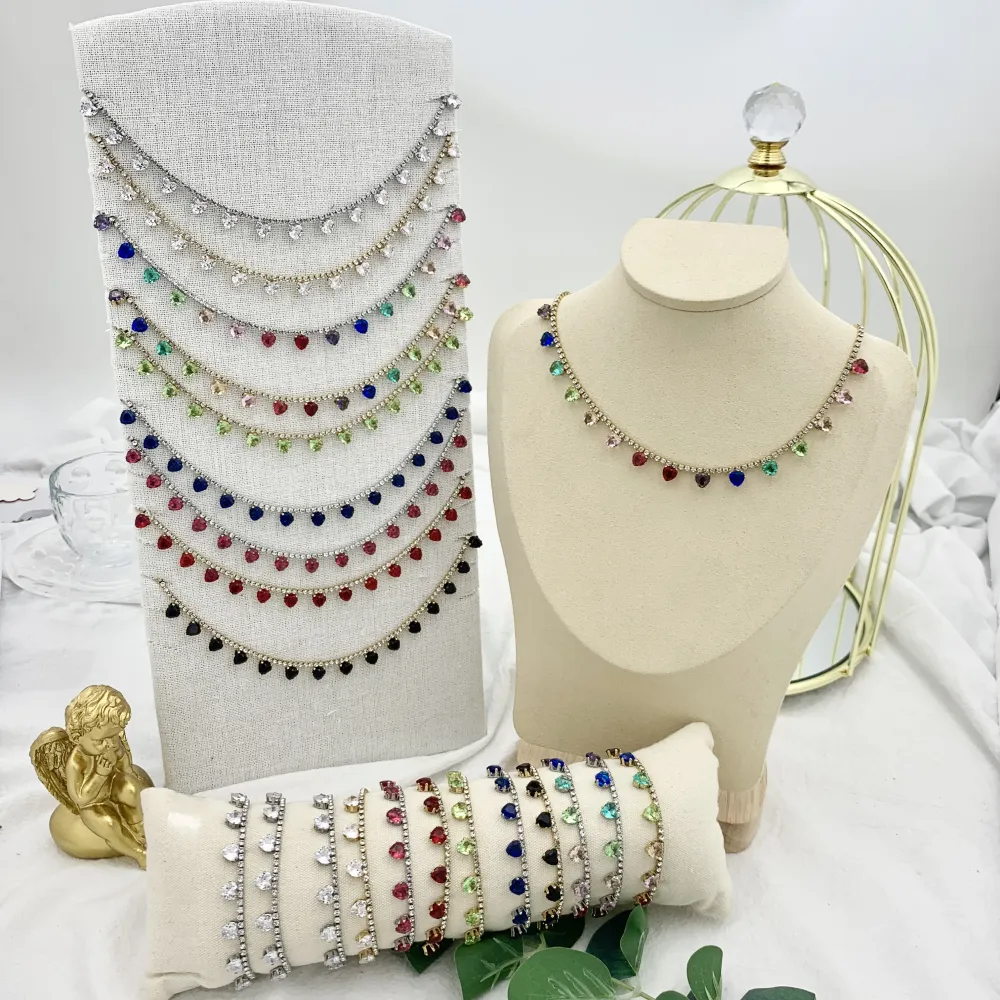 Tennis con Cuore-12Pz Bracciali in Acciaio - BPA-103-AA2562B