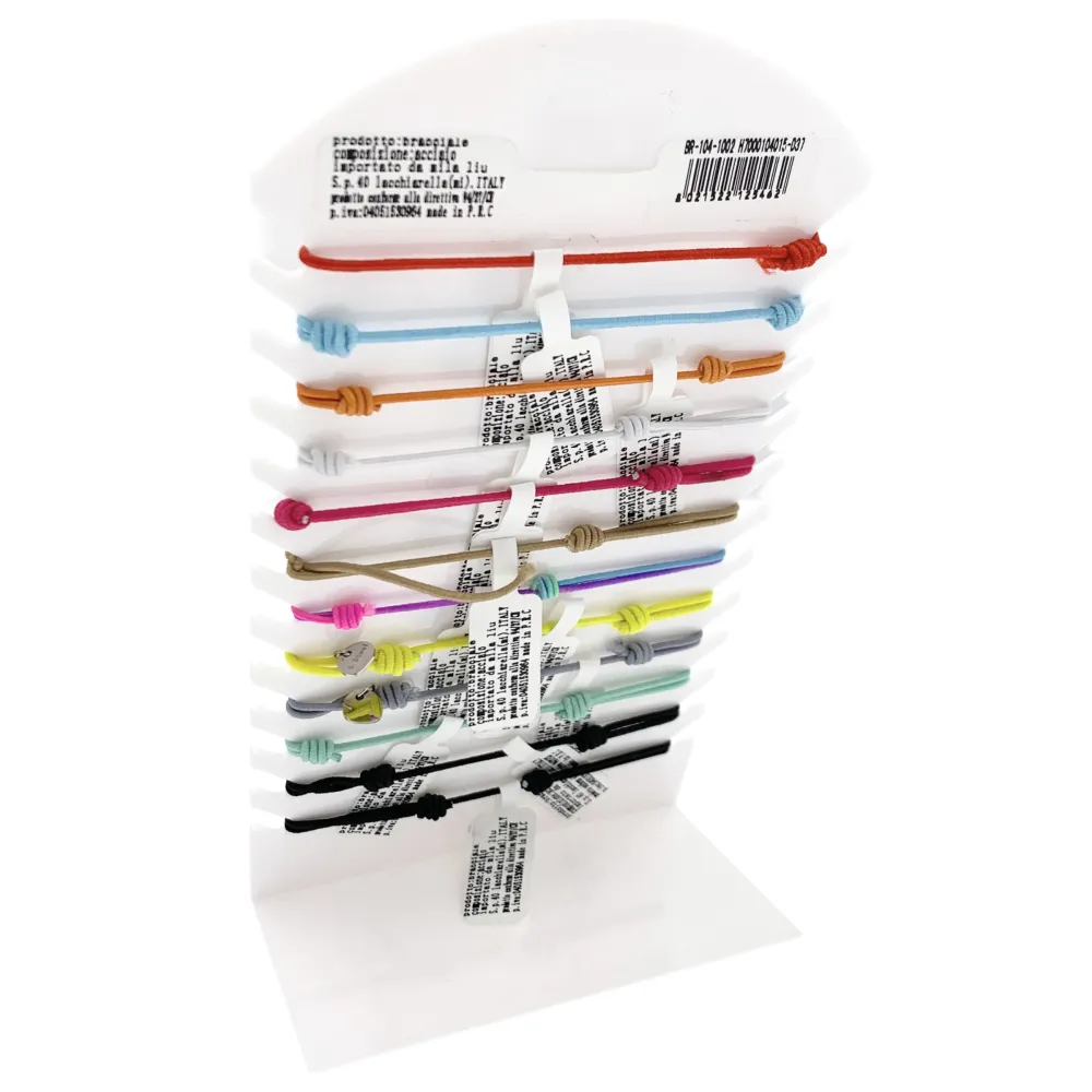 BPA7557-Foglie- 12 Pz Bracciali Elastici - BPA-104-1002