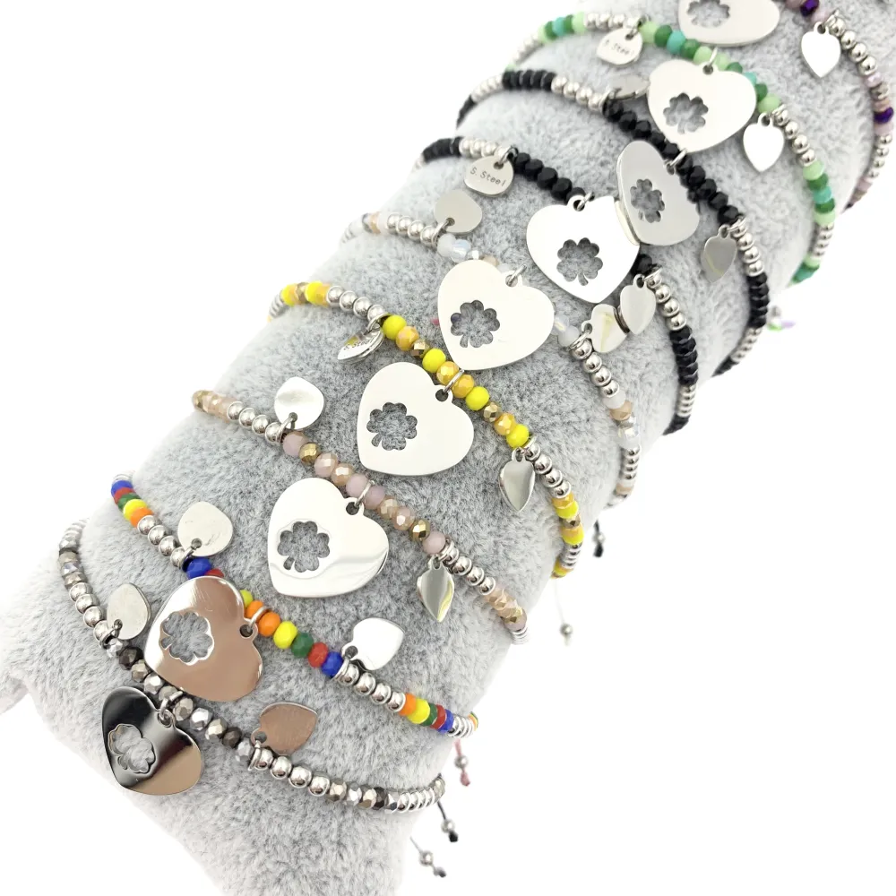 12Pz Bracciali in Acciaio Regolabili + Cuscino in Omaggio - BPA104-643