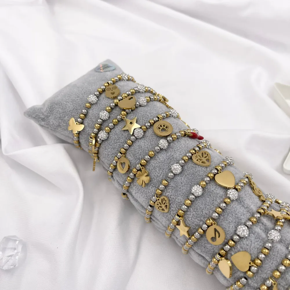 Mix Soggetti- 12 Pz Bracciali Elastici in Acciaio - BPA-413-1517