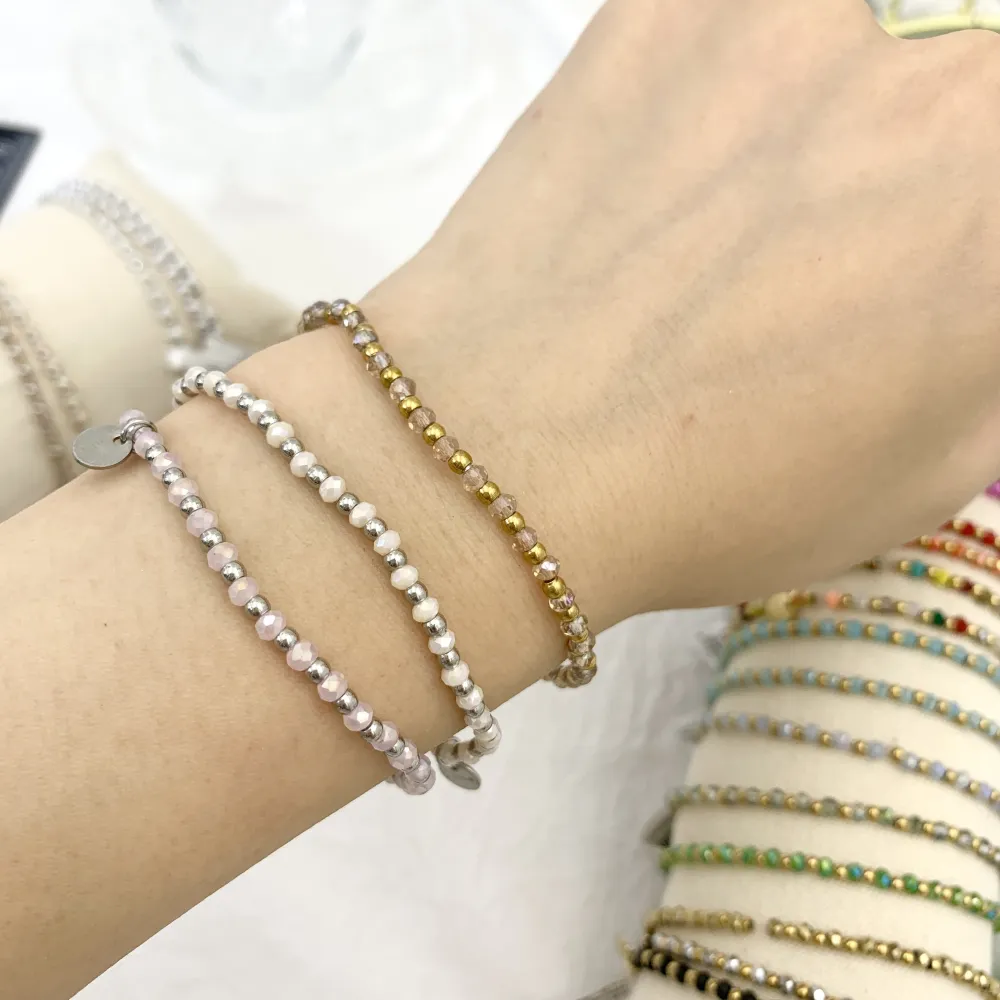 Perline Colorate-24pz Bracciali Elastici - BPA-514-101A