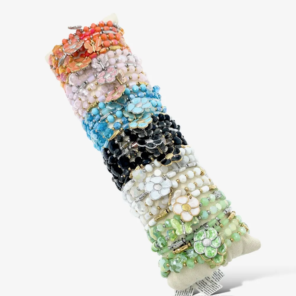 Fiore-Set 3pz Bracciali Elastici in Acciaio - BPA-732-339