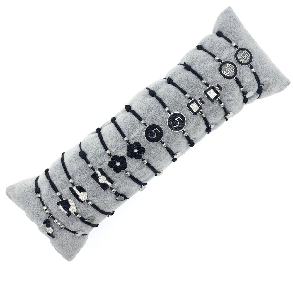 12Pz Bracciali Elastici in Acciaio+Cuscino in Omaggio - BPA7648-Life Styel con Strass-12 Pz Bracciali Elastici