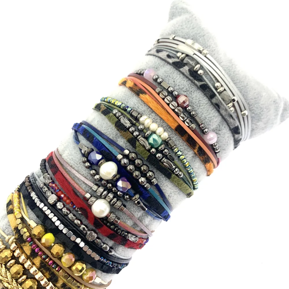 BPM176-197-Multifili con Charmes- 10 Pz Bracciali - BPM176-197-Multifili con Charmes- 10 Pz Bracciali