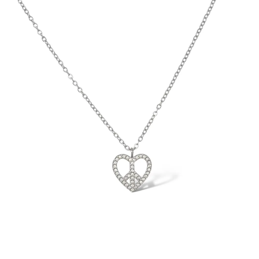 Cuore Pace-Collana Girocollo in Acciaio - CAC-103-5256N