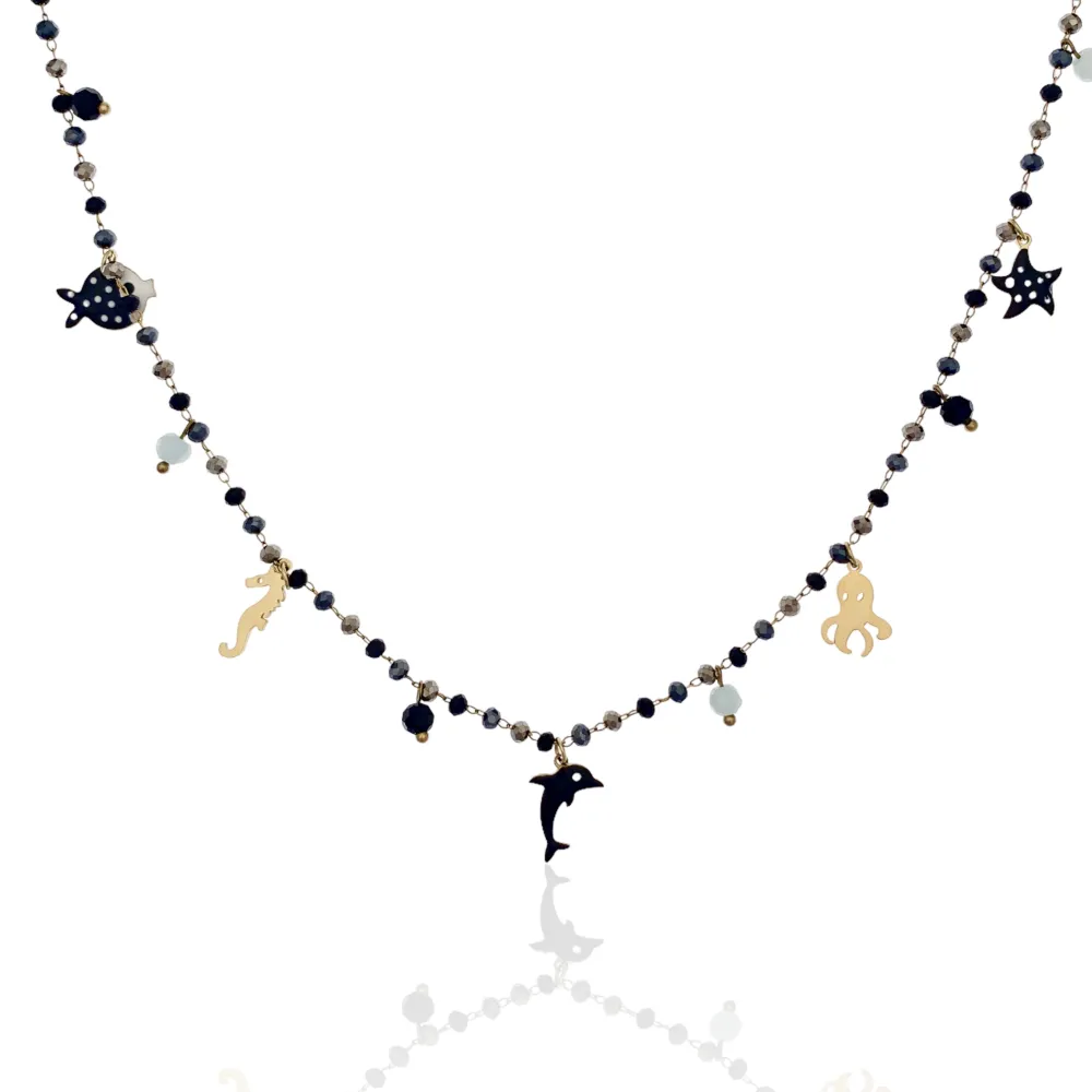 Mare Stella Marina -Collana Corta in Acciaio - CAC-103-AA153NS