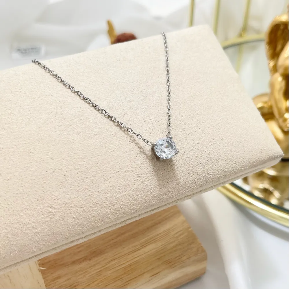 Punto Luce 7mm-Collana Corta in Acciaio - CAC-103-AA242N 7mm